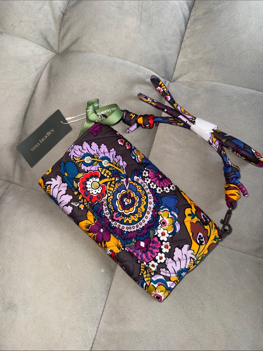 NWT Vera Bradley Colorful Bouquet Wallet Crossbody with Detachable Strap